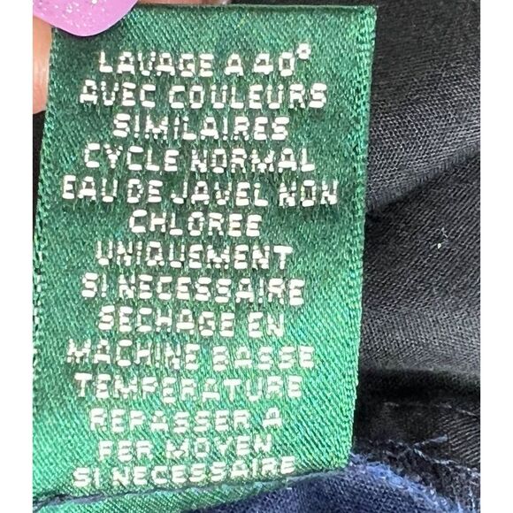 Ralph Lauren LRL Shorts Womens 14 Blue Chino Flat Front Pockets Stretch Nautical - Picture 12 of 12